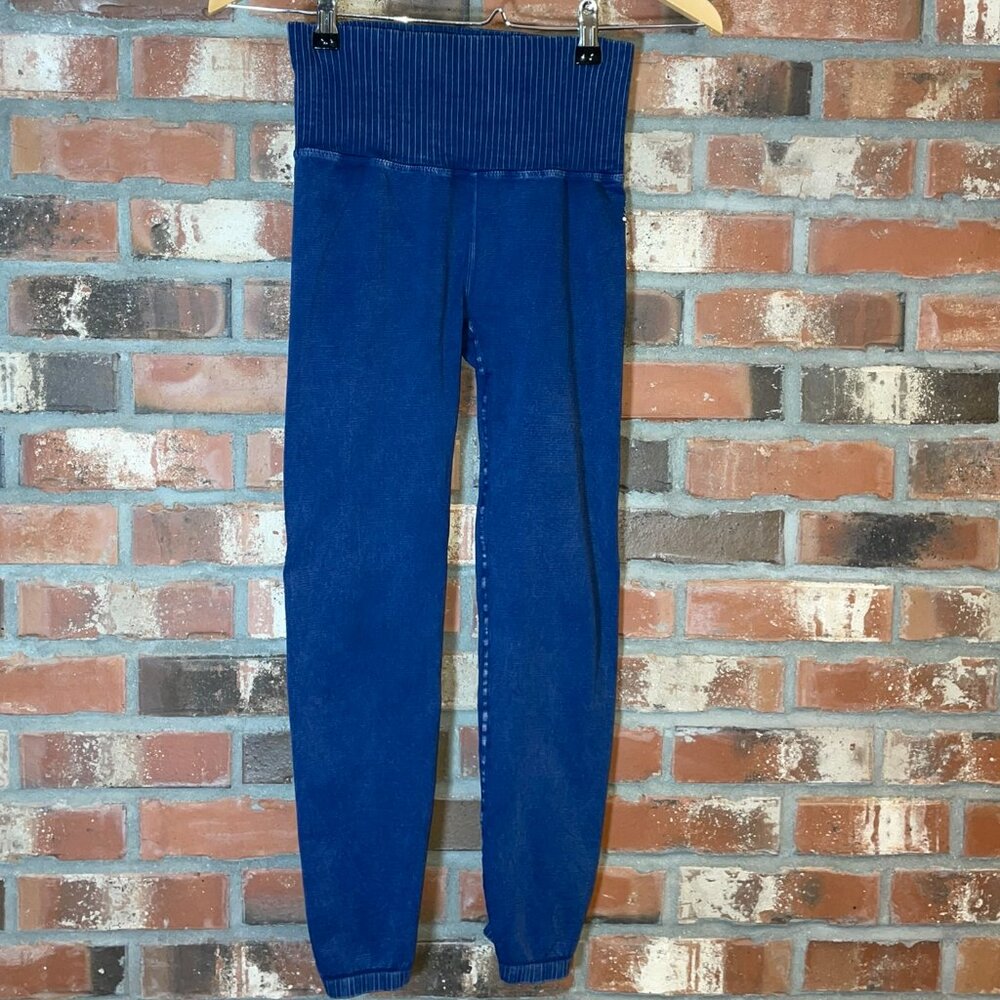 FP Movement by Free People High-Waist Ribbed Navy Leggings